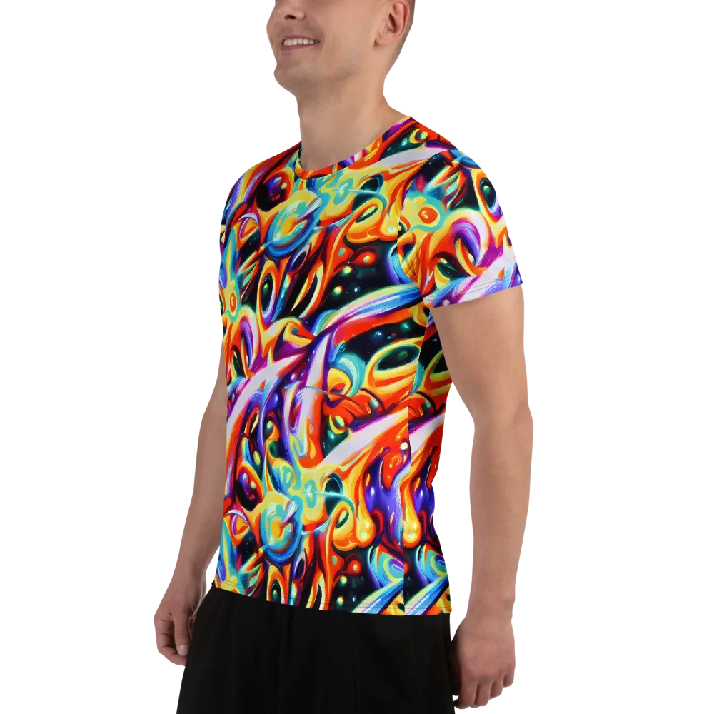 Fluid Voltage on Men's Athletic T-Shirt — Left