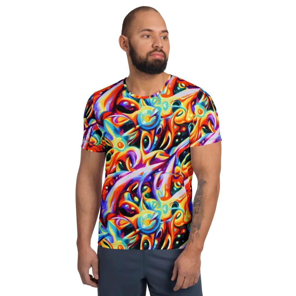 Fluid Voltage on Men's Athletic T-Shirt — Front