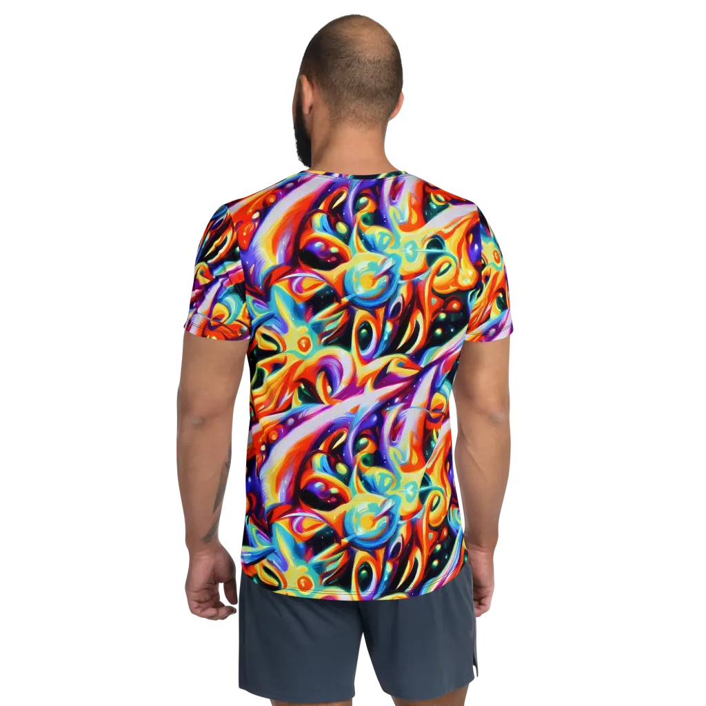 Fluid Voltage on Men's Athletic T-Shirt — Back
