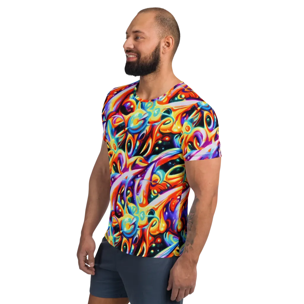 Fluid Voltage on Men's Athletic T-Shirt — Left