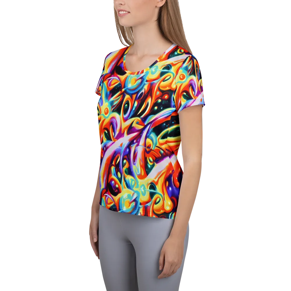 Fluid Voltage on Women's Athletic T-Shirt — Left