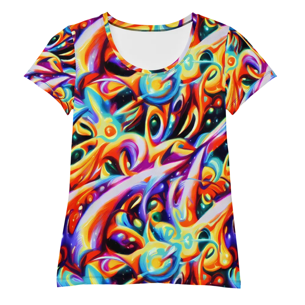 Fluid Voltage on Women's Athletic T-Shirt — Front