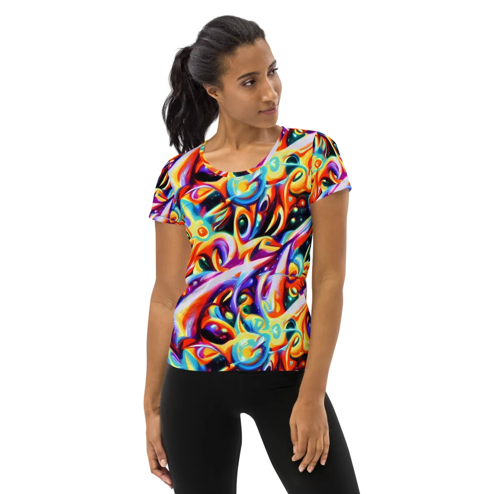 Fluid Voltage on Women's Athletic T-Shirt — Front