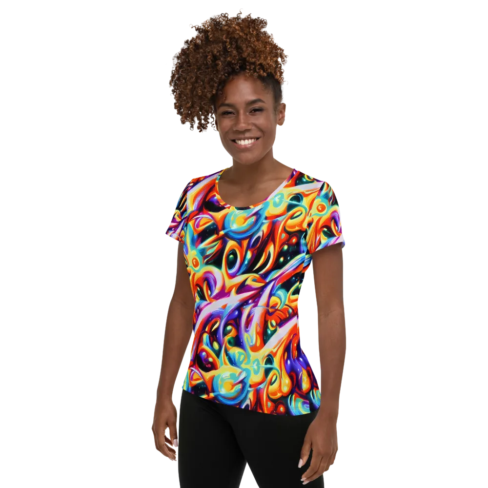 Fluid Voltage on Women's Athletic T-Shirt — Left