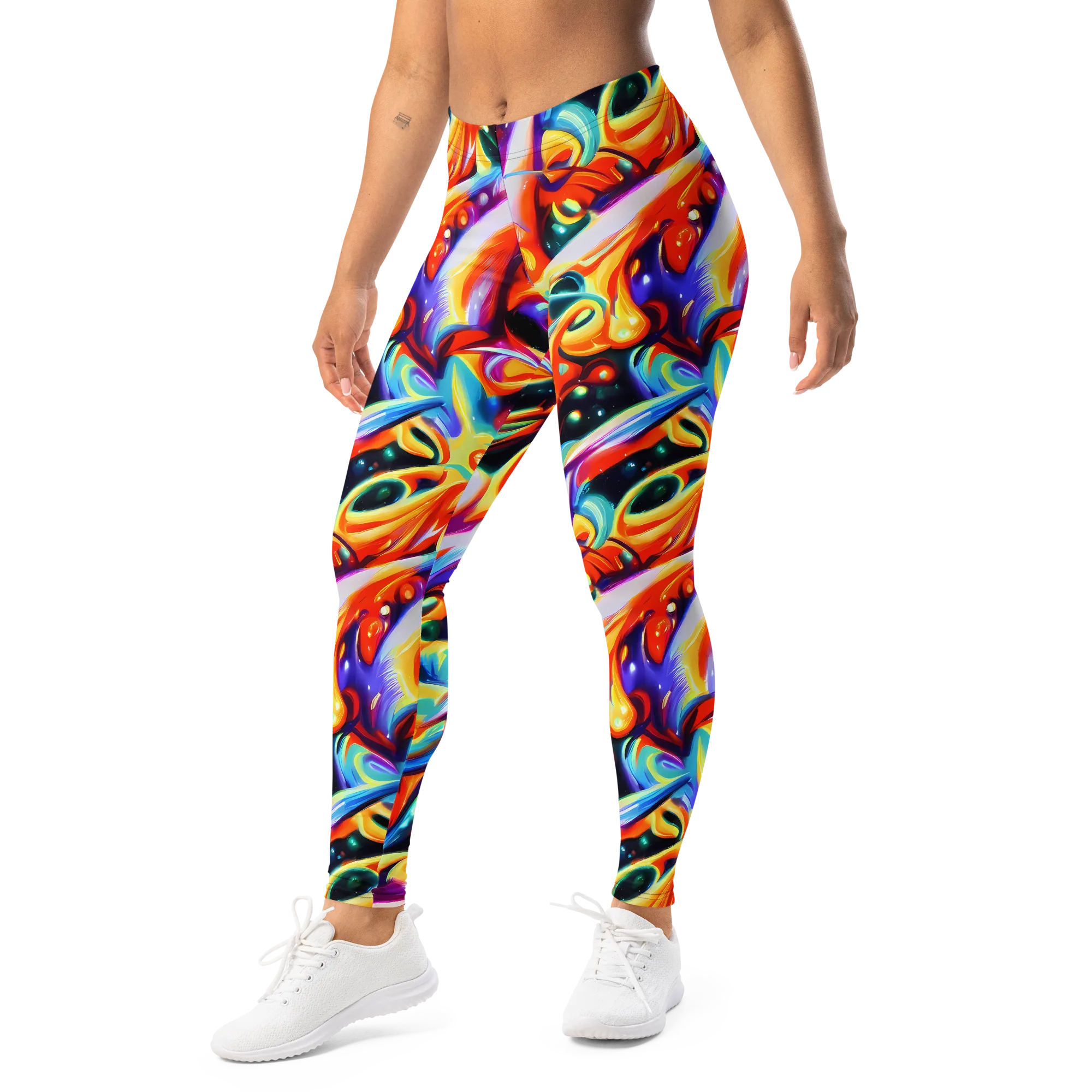 Fluid Voltage on Leggings — Left Front