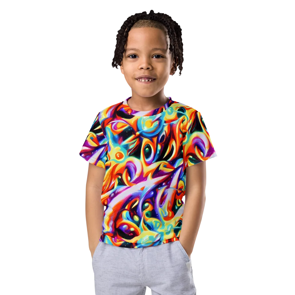 Fluid Voltage on Kids Crew Neck T-Shirt — Front