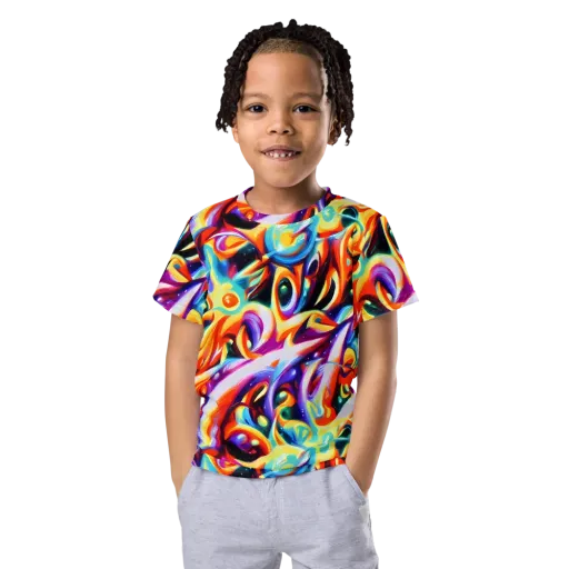 Fluid Voltage on a Kids Crew Neck T-Shirt