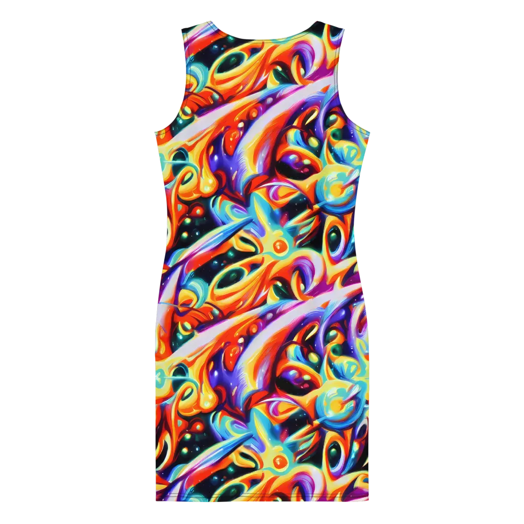 Fluid Voltage on Bodycon Dress — Back