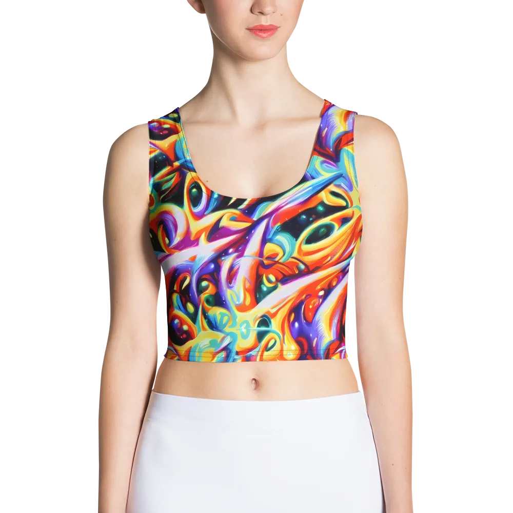 Fluid Voltage on Crop Top — Front