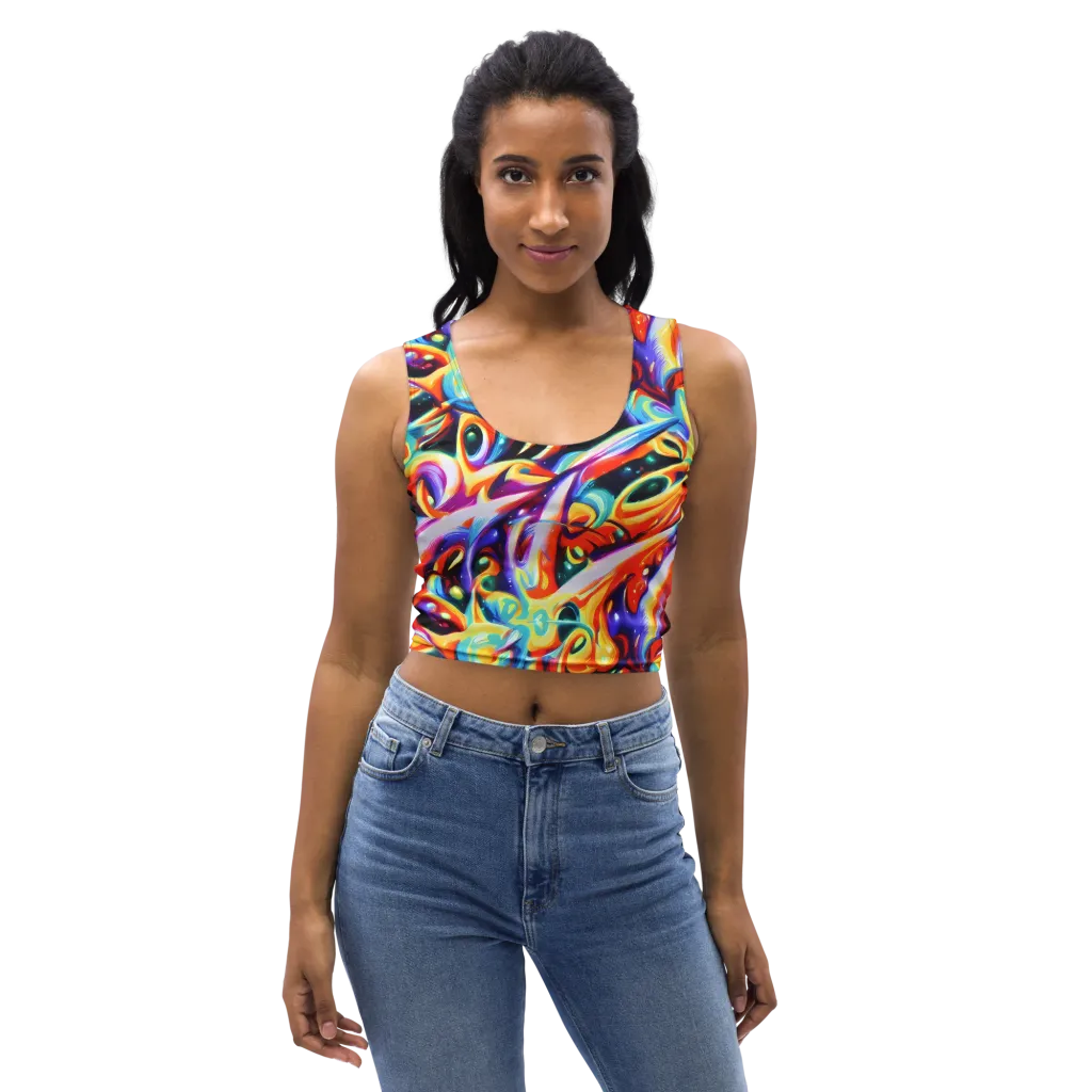 Fluid Voltage on Crop Top — Front