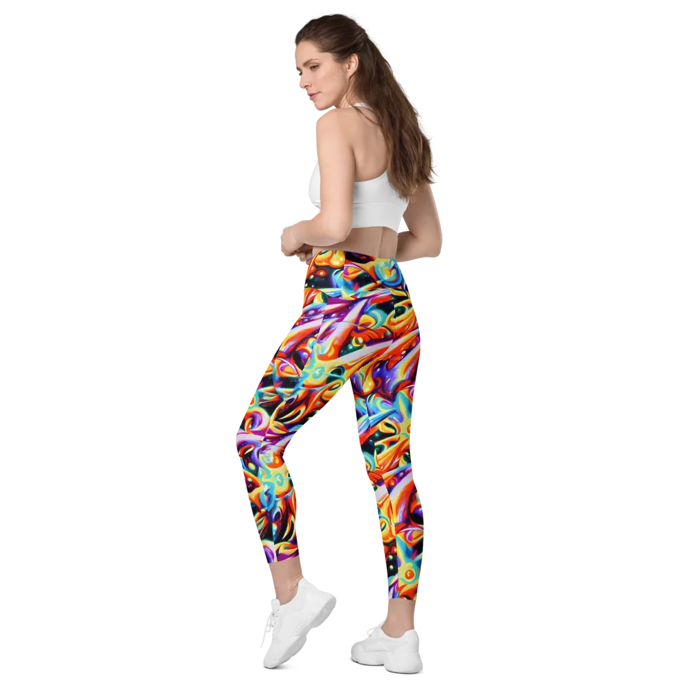 Fluid Voltage on Leggings with Pockets — Left Back