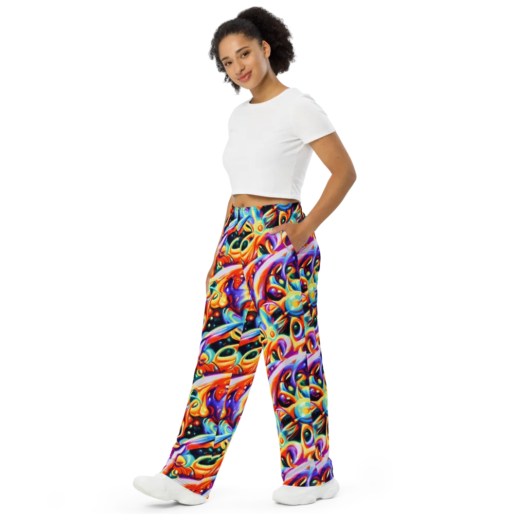 Fluid Voltage on Wide-Leg Pants — Left Front