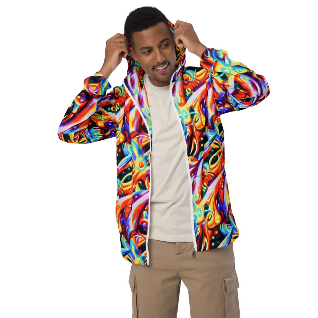 Fluid Voltage on Men's Windbreaker — Front