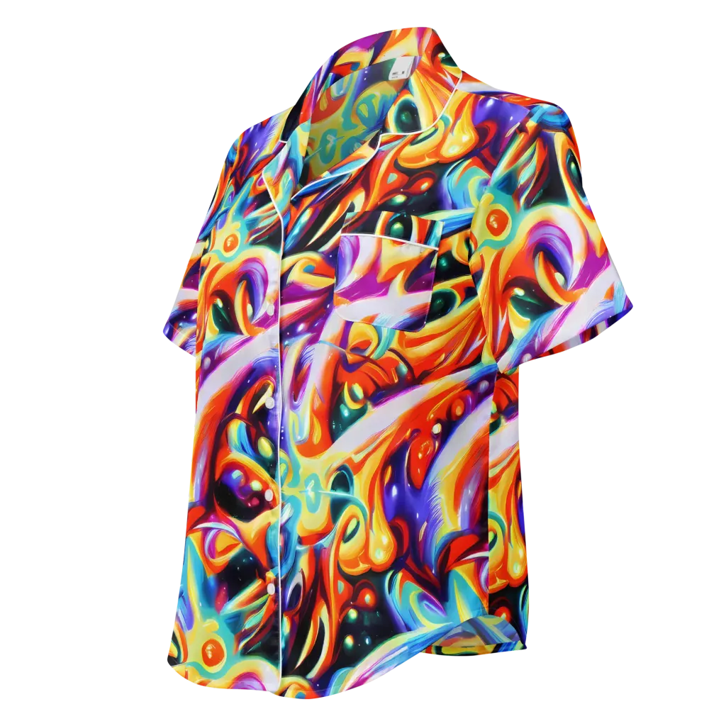 Fluid Voltage on Women's Short Sleeve Pajama Top — Left Front