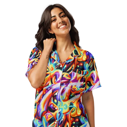 Fluid Voltage on a Women's Short Sleeve Pajama Top