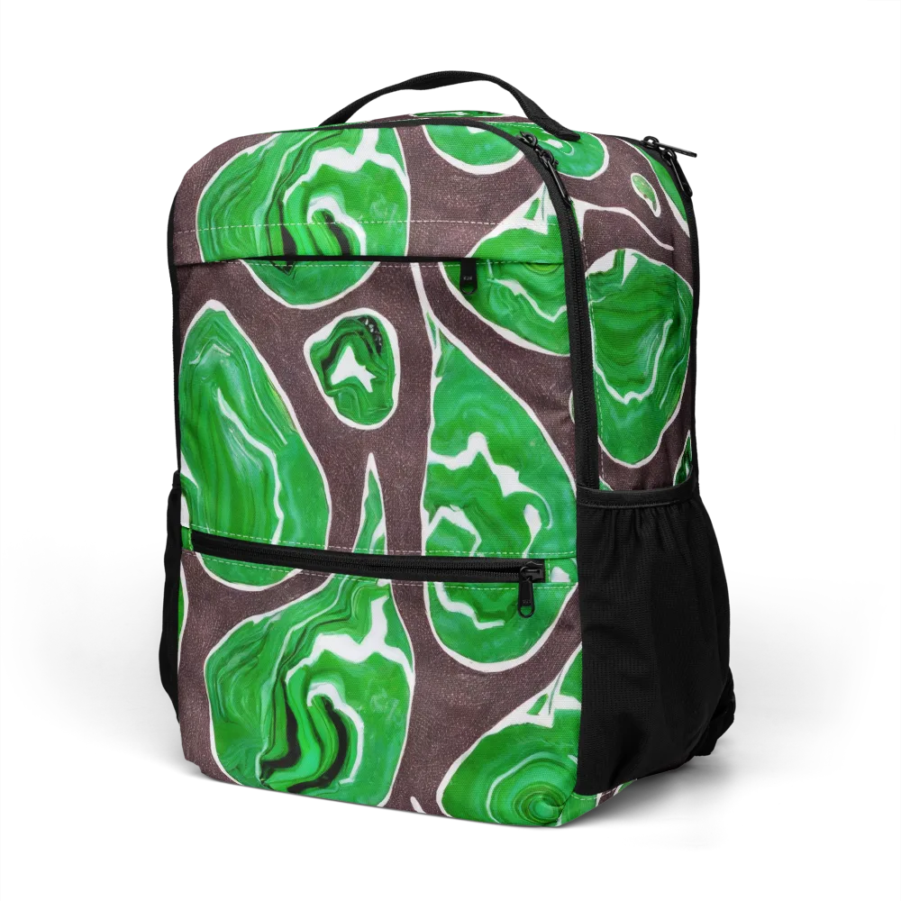 Emerald Marbling on Utility Backpack — Left Front