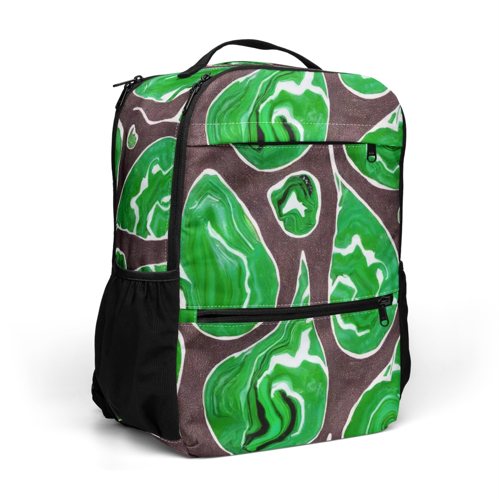 Emerald Marbling on Utility Backpack — Right Front