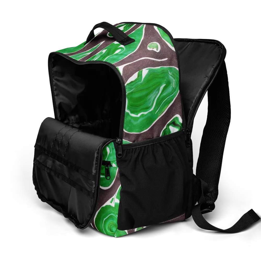 Emerald Marbling on Utility Backpack — Product details 2