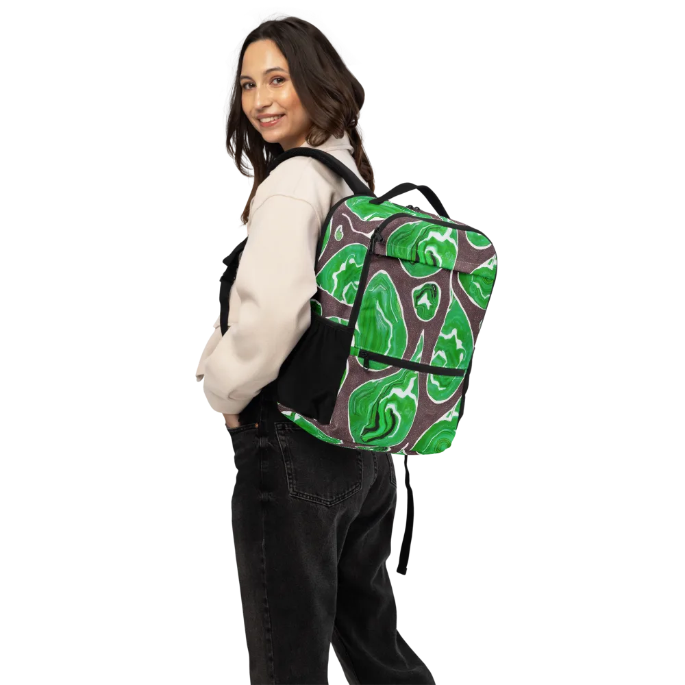 Emerald Marbling on Utility Backpack — Back