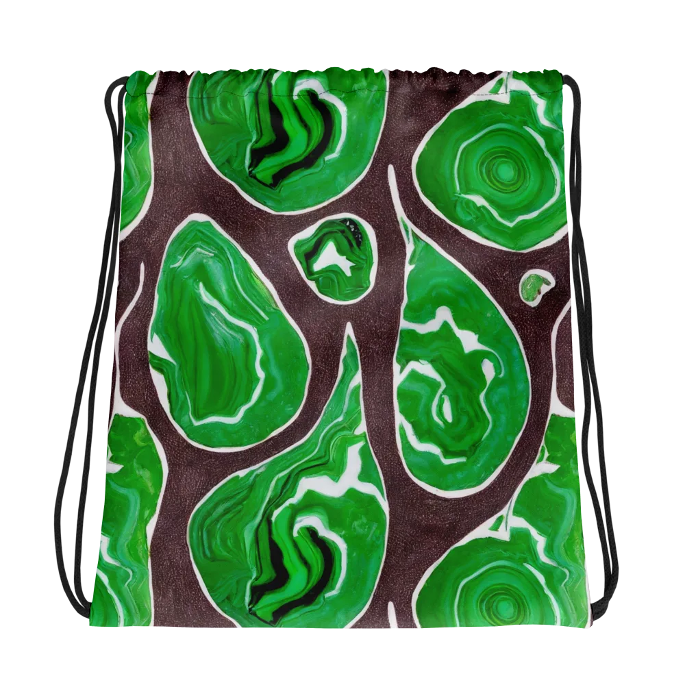 Emerald Marbling on Drawstring Bag — Photo