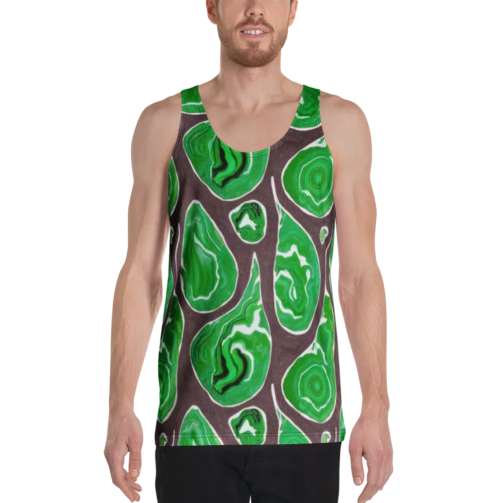 Emerald Marbling on Men's Tank Top — Front