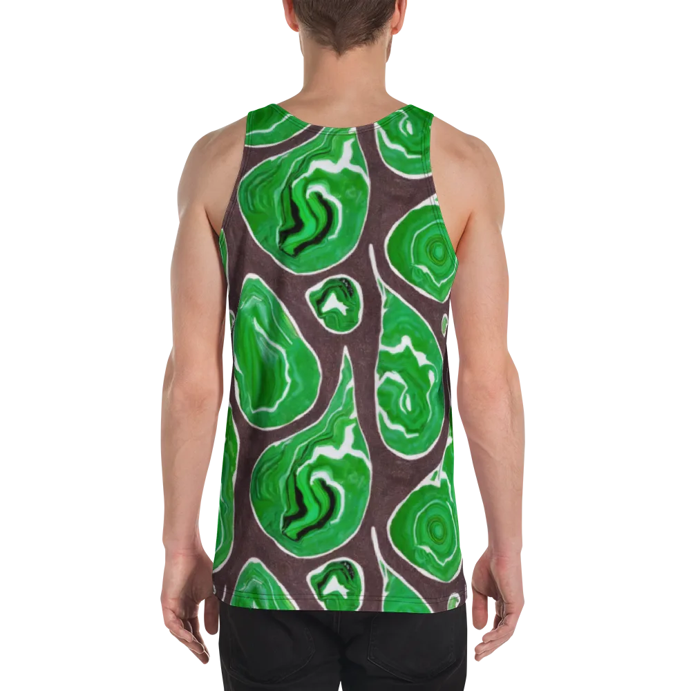 Emerald Marbling on Men's Tank Top — Back