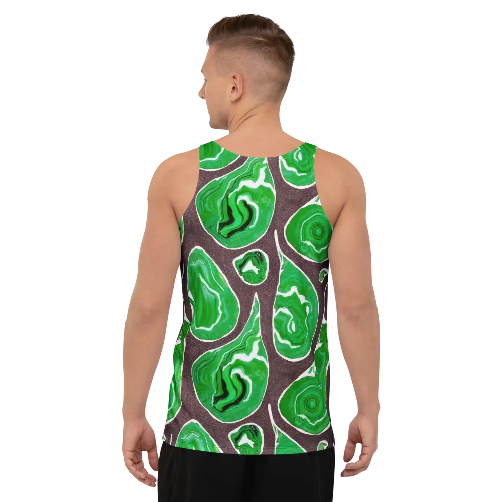 Emerald Marbling on Men's Tank Top — Back