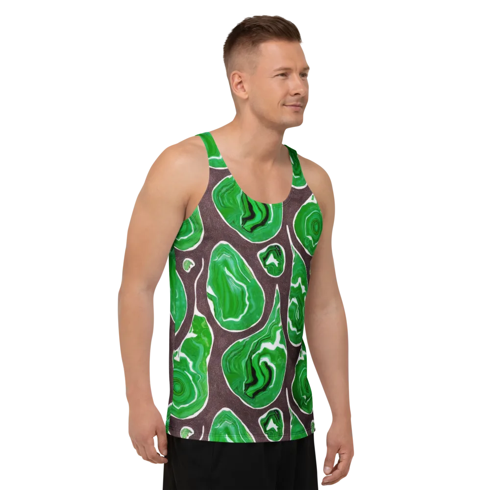 Emerald Marbling on Men's Tank Top — Right Front