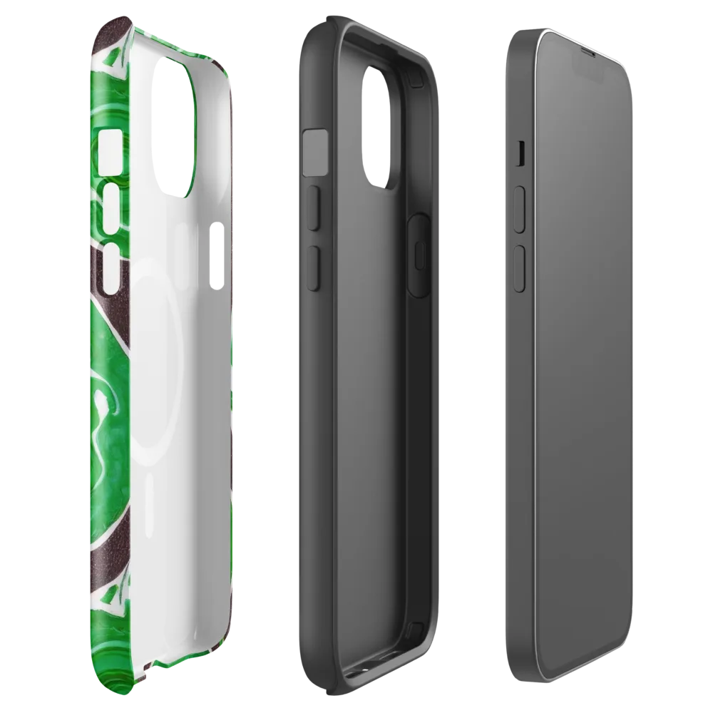Emerald Marbling on MagSafe Tough Case for iPhone® — Front
