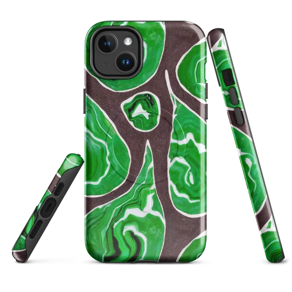 Emerald Marbling on MagSafe Tough Case for iPhone® — Front