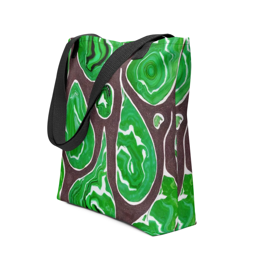 Emerald Marbling on Tote Bag — Front