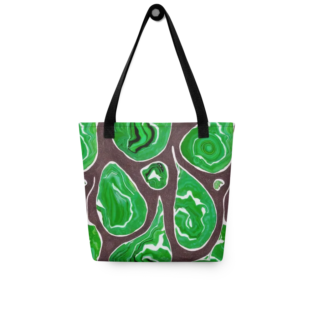 Emerald Marbling on Tote Bag — Front