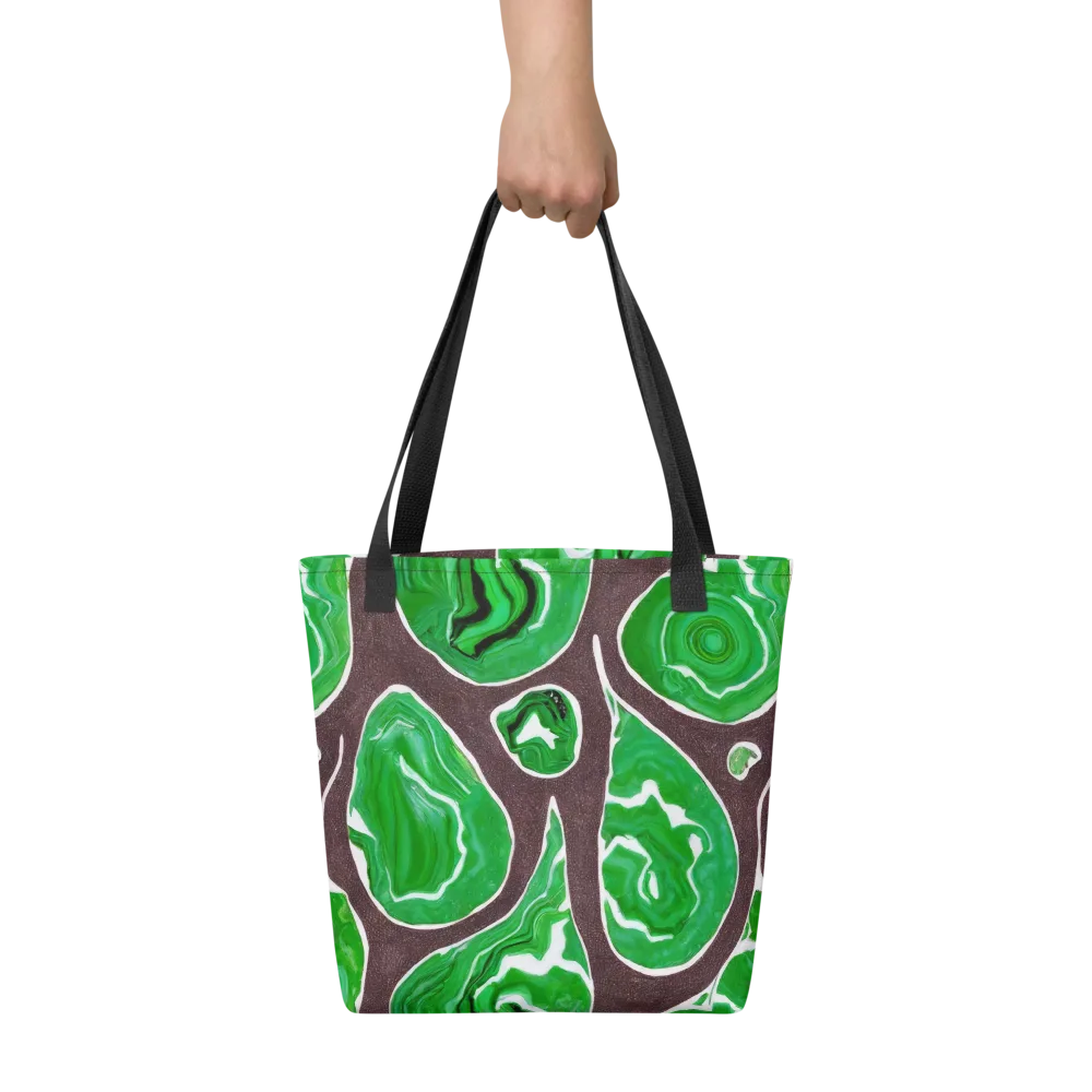 Emerald Marbling on Tote Bag — Front