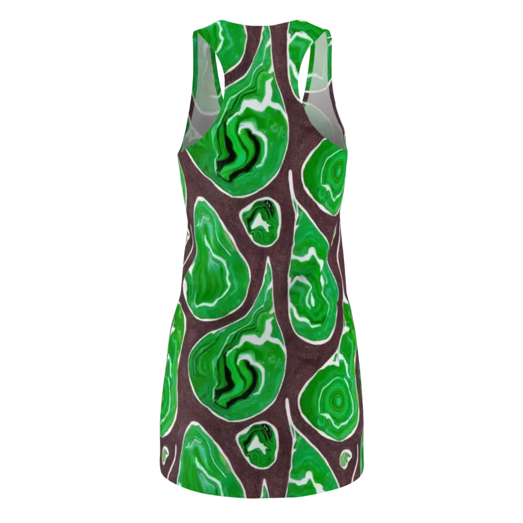 Emerald Marbling on Racerback Dress — Back