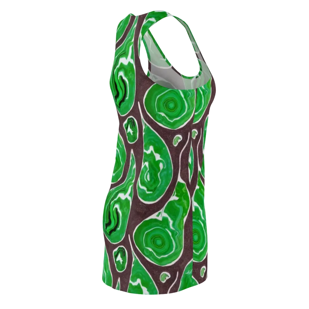 Emerald Marbling on Racerback Dress — Back Side