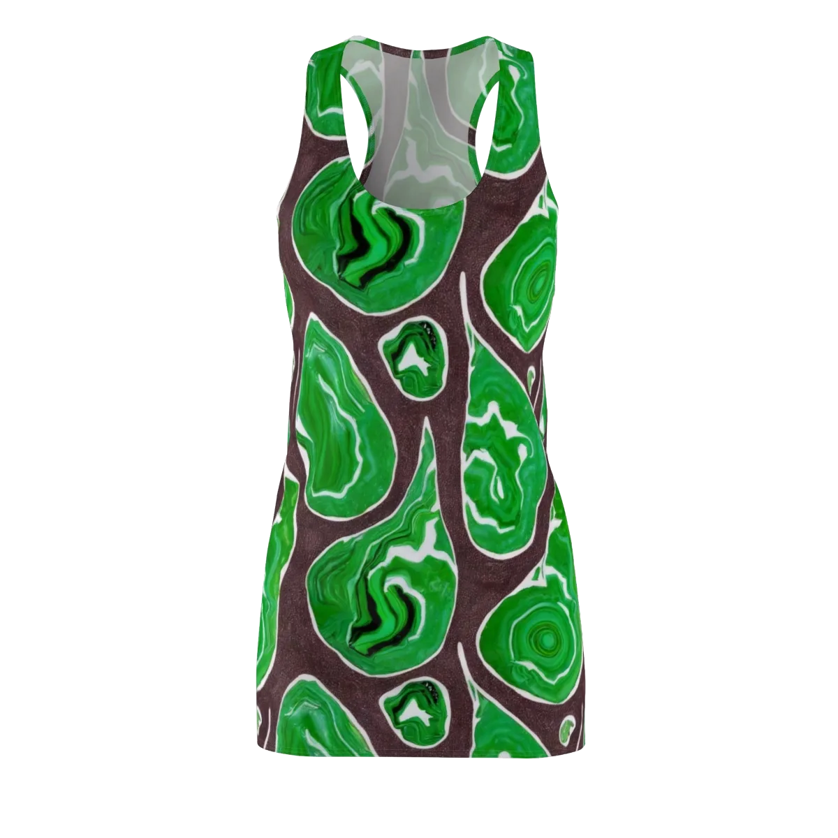 Emerald Marbling on Racerback Dress — Front