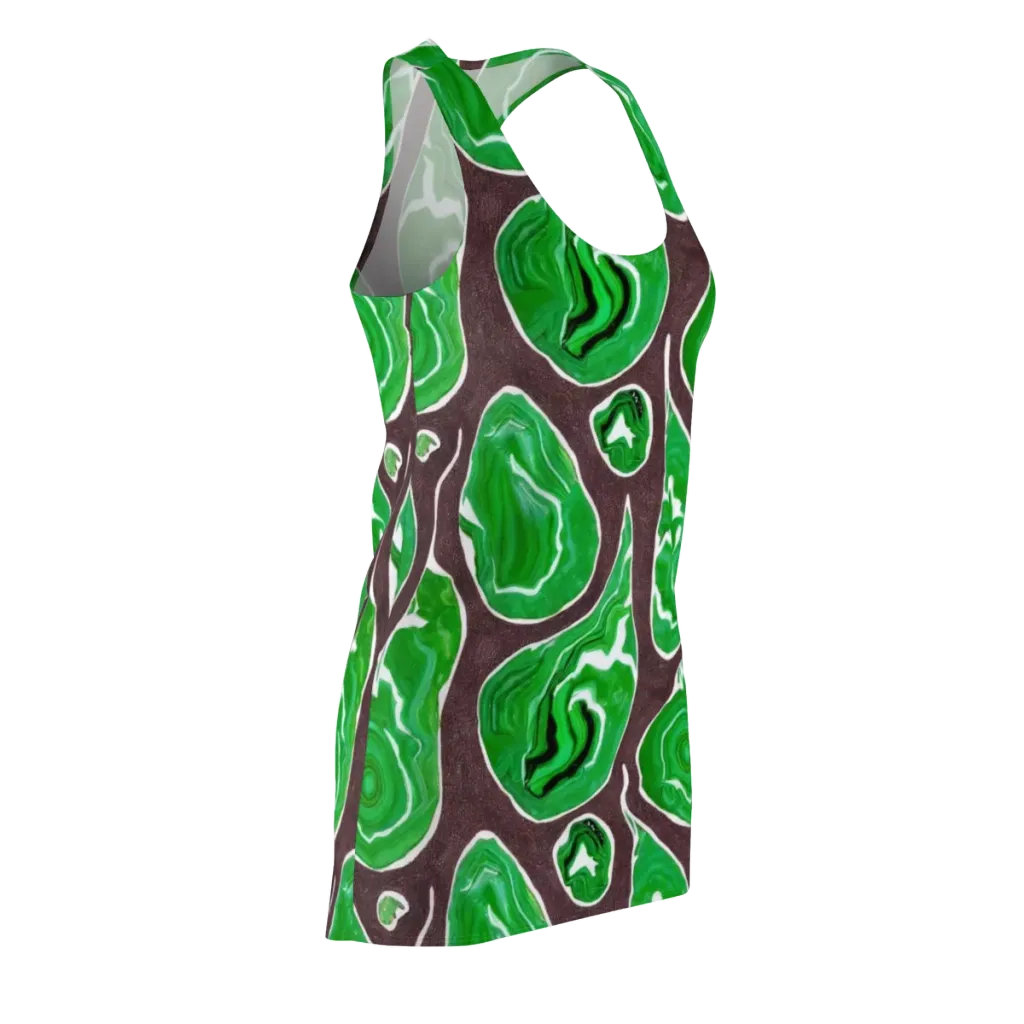 Emerald Marbling on Racerback Dress — Front Side