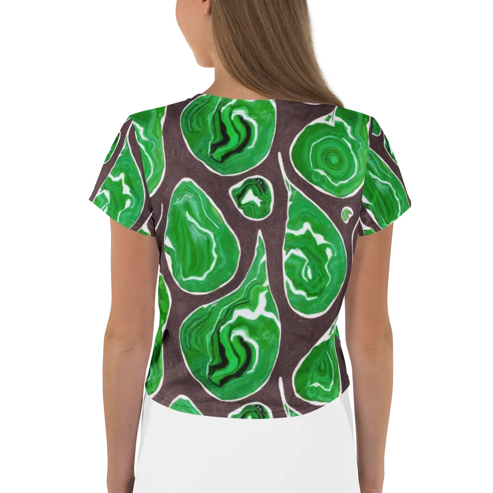 Emerald Marbling on Crop Tee — Back