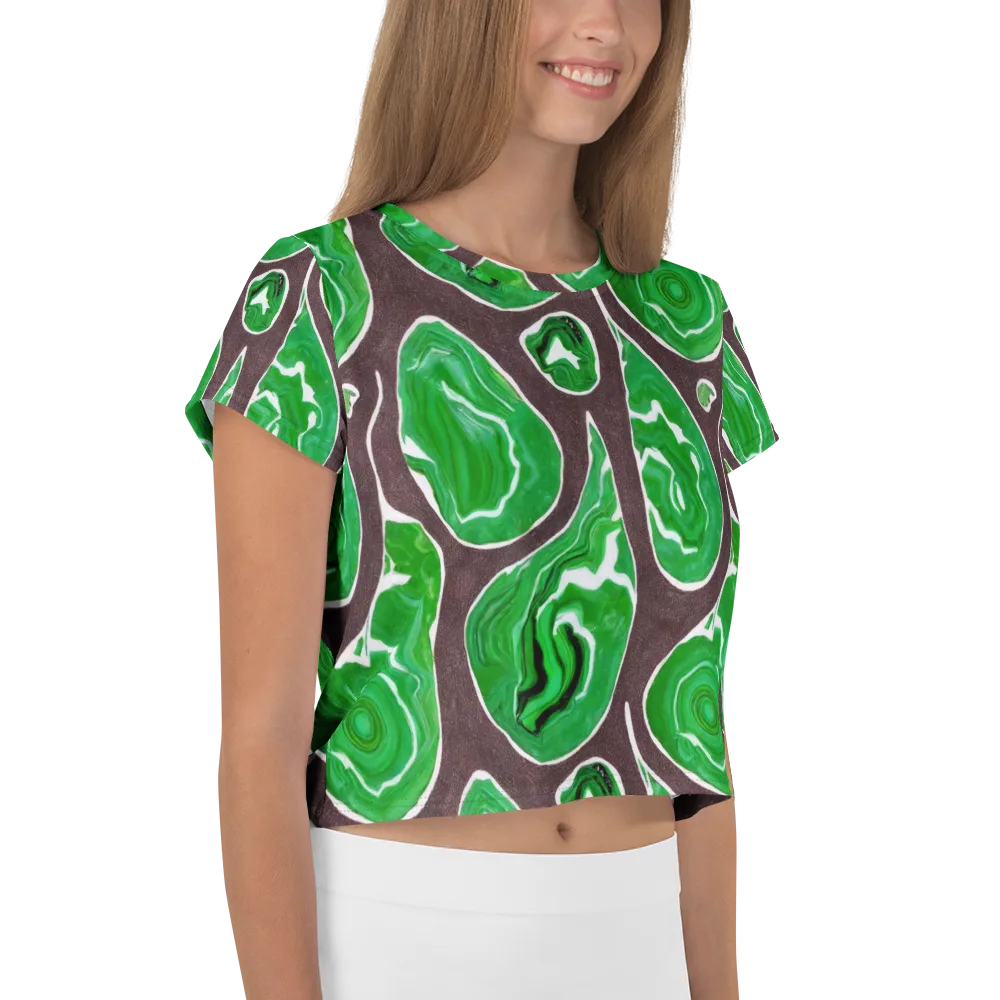 Emerald Marbling on Crop Tee — Right