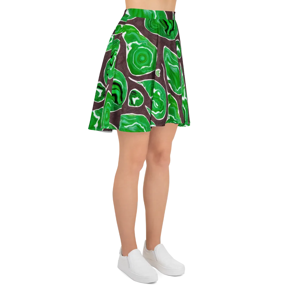 Emerald Marbling on Skater Skirt — Right
