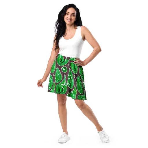 Emerald Marbling on a Skater Skirt