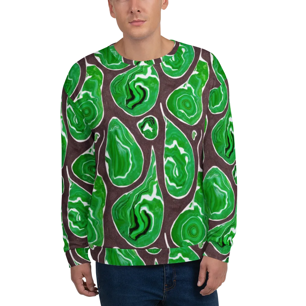 Emerald Marbling on Sweatshirt — Front