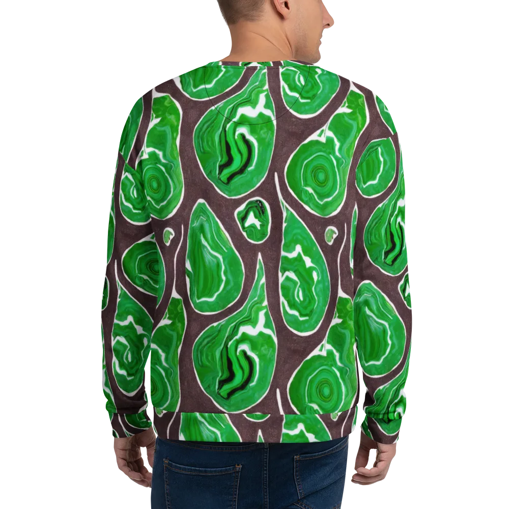 Emerald Marbling on Sweatshirt — Back