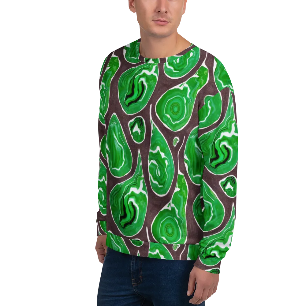 Emerald Marbling on Sweatshirt — Left Front