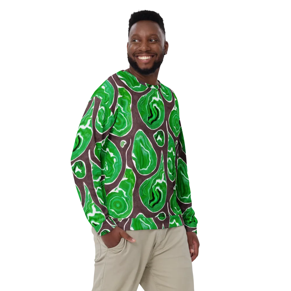 Emerald Marbling on Sweatshirt — Front