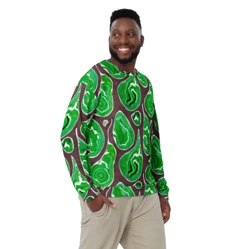 Emerald Marbling on a Sweatshirt
