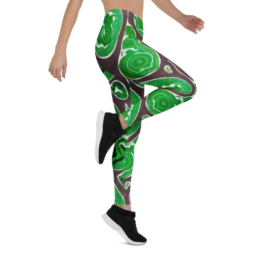 Emerald Marbling on a Leggings