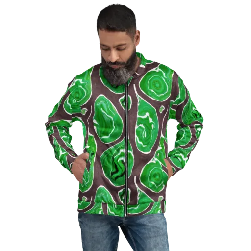 Emerald Marbling on a Bomber Jacket
