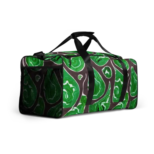 Emerald Marbling on a Duffle Bag