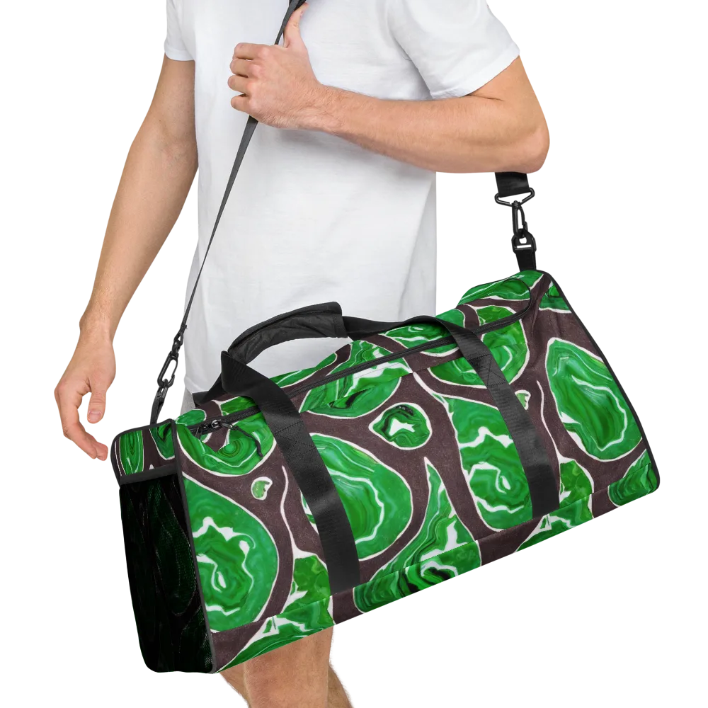 Emerald Marbling on Duffle Bag — Right Front